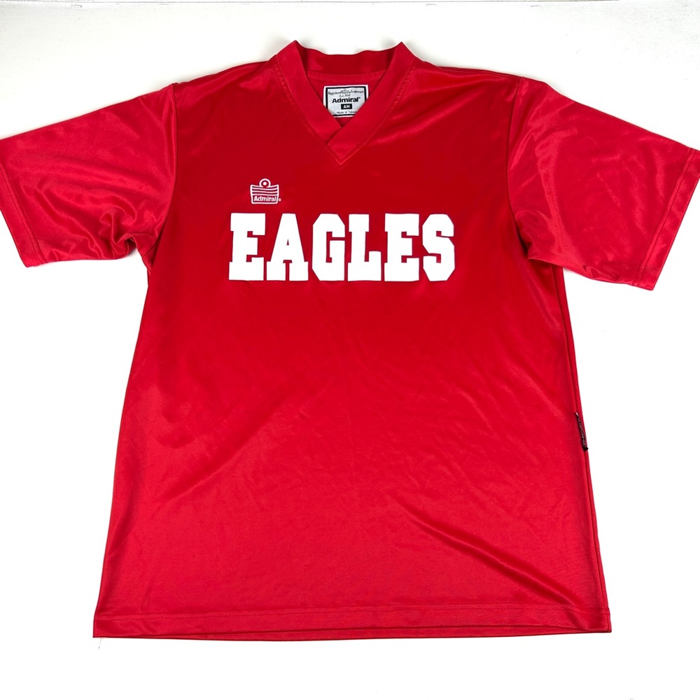 Admiral Soccer Jersey Shirt Vintage 80s Eagles Size Mens Large Red
